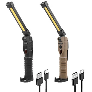 Portable Magnetic LED Work Light USB Rechargeable COB LED Foldable Flexible Work Flashlight Emergency Inspection Work Lights