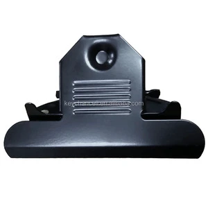 Office Supplies Electrophoresis Black 85mm Restaurant Bar Wood Board Menus Clamp Metal Butterfly Clipboard Clip for File Folder