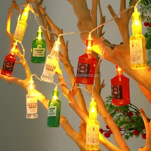 LED Summer Beer Cup Lobster Light String Liquor Bottle Night Market Stall Trunk Decoration Colorful Lights