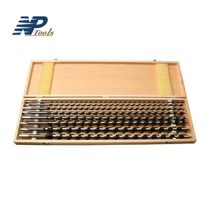Naipu 8Pcs Inch Size Extra Long Hex Shank Auger Bohrer Broca De Madera Wood Auger Drill Bit Set With Wooden Box for Deep Hole