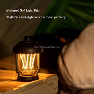 Classic LED Vintage Lantern Rechargeable Camping Tent Light Retro Lamp Waterproof Portable Outdoor Garden Hanging Lamp