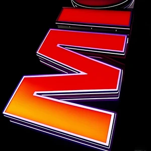 Customized RGB Full-Color Advertising LED Lighting Signage for Buildings Home Outdoor Transformer Power Supply for Wedding Bar