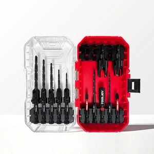15-Piece Countersink Drill Bit Set Carbide Tapered Impact Bits for Woodworking with Storage Box Tooljoy