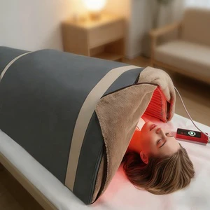 Decavem Far Infrared Sauna Standing Infrared Red Light Therapy PEMF Full Body Weight Loss Sauna For Spa 30-70C Temperature