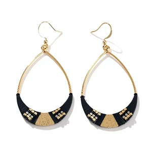 Newly Designed Classic and Fashionable Water Droplet Large Circle Pendant Earrings Wholesale, Handmade, MYuki, Customizable