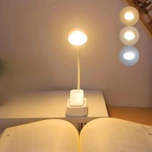 LED Clip-on Reading Light USB Rechargeable Flexible Gooseneck for E-Reader and Book Bedside Task Lighting Application