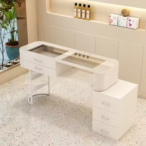 Wholesale New Beauty Salon Furniture Modern Style Models Marble Manicure Nail Table