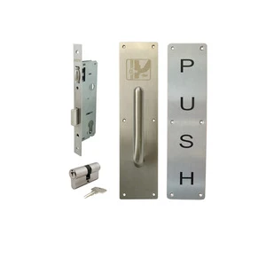 Non-handed Passage Function Mortise Roller Latch Lock Set With Handle for Swing Door