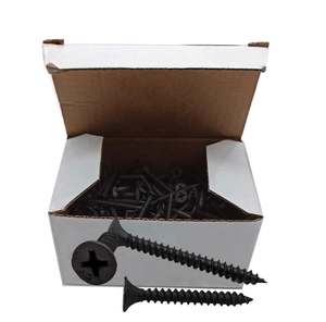 Qunkun Zinc Plated Steel Drywall Screw Metric & Inch Sizes Black Finish Phillips Drive Self Drilling for Gypsum Board Wood