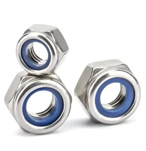 Stainless Steel 304 A2 Hexagon Nyloc Nut DIN 985 Nylon Insert Locking Nut Anti Corrosion Fastener M3-M20