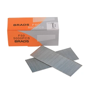 F50 Industrial Grade Zinc Coated Steel Brad Nails Smooth Durable Rust-Resistant Construction Woodworking DIY Furniture Flooring