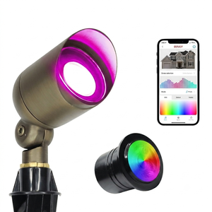 Brass Spot Light with WiFi Control and Removable Lamp Cup for Professional Landscape Lighting 6W