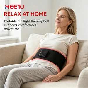 Support OEMODM Wireless Red Light Therapy Waist Belt 660nm 850nm Infrared LED Heating Vibration Wrap Rechargeable