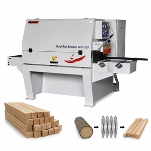 Round Timber Multi Blade Rip Saw Machine Woodworking Log Cutting Circular Sawmill for Plank Making and Board Cutting