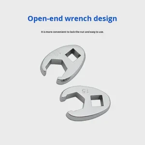 3/8inch Metric Alloy OEM Industrial Grade Non-Sparking Interchangeable Head Adjustable Open End L-Shaped Dual-Use Ratchet Wrench