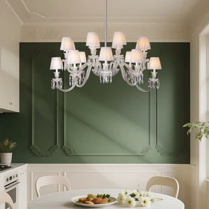 Vintage French Style Crystal Chandelier Multi-Light Pendant Light For Villa Hotel Sophisticated Interior Lighting