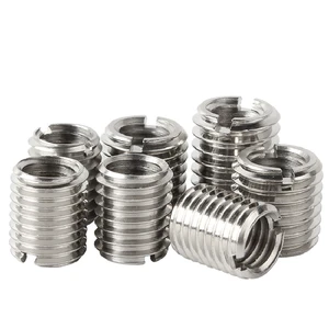 Precision Non-standard Locking Slotted Self Tapping Thread Insert Stainless Steel Threaded Bushing for Thread Repair M14 X 1.25