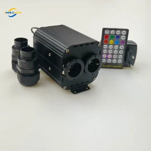 20W Fiber Optic LED Light Engine RGBW Emitting Color Decorations 220V Input Voltage 0.75mm Fiber Aluminum Alloy Body IP68 Rated