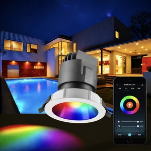 Recessed Downlight Anti-Glare Smart Control Zigbee for Hotel 2700-6000k Tunable Modular Spotlight Zigbee/bt Anti Glare COB LED