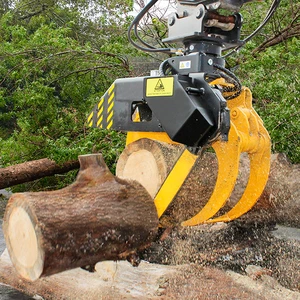 High Efficiency Hydraulic Chain Saw Grapple Excavator Attachment for Wood Harvesting & Branch Trimming