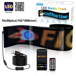 Aoying Portable RGB Full LED Advertising Lights for Car Bar Sign Waterproof IP68 APP Remote Control Flexible Display Dimmable