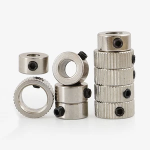 Customizable Aluminum Knurled Shaft Collar Clamp With Set Screw