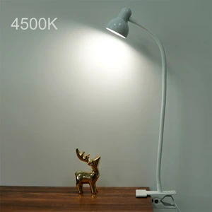 Ra90 Aluminum Clip-on LED Desk Lamp 4W Flicker-Free Dimmable Reading Light 3-Color 3000K-6000K Bedside Table Lamp With Clamp USB