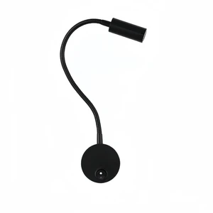 Modern Hotel Wall-Mounted Night & Reading Lamp AC Flexible Bedside Gooseneck Book Light Table Lamps for Night & Reading