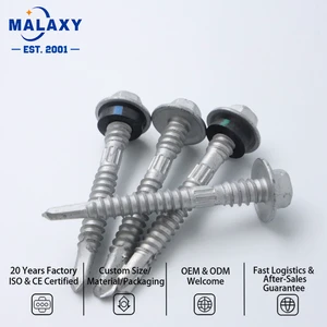 MALAXY Full Range of Fasteners DIN7504K Alloy Steel Zinc Plated Hexagon Head Screw for Construction Engineering