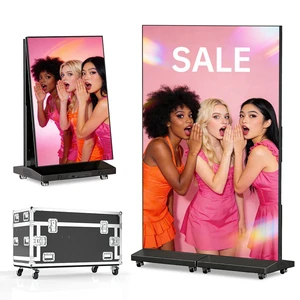 Foldable Led Poster Display Outdoor Pantallas Led Para Publicidad Exterior Advertising Events Rolling Led Poster Display Screen