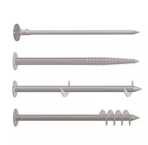 Customized Galvanized Carbon Steel Solar Mounting Anchors Ground Screw Piles With Bracket