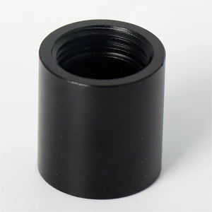 Plastic Cylindrical Female Thread Bushing CNC Turned Wear Resistant Custom Industrial Machinery Threaded Connector Sleeve