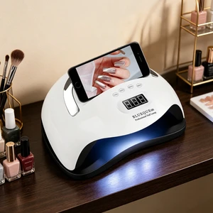 UV LED Nail Lamp 168W Nail Dryer Professional Gel Polish Curing Light with Handle and Phone Stand for DIY Nail Art Salon