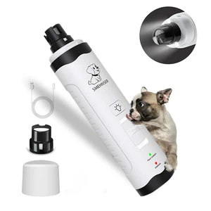 OEM ODM Pet Nail Grinder Low Noise Powerful Painless Paw Grooming Led Light Usb Charging Electric Pet Nail Trimmer Nail Grinder