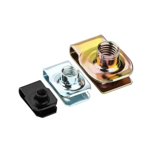 DIN34818 DIN 34818 M6 Spring Slice Nuts Speed U Clip Spring Nut Sheet Spring Nuts With Tapping Screw Thread