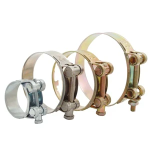 Hot Selling Stainless Steel Unitary Bolt Heavy Duty Hose Clamp (Metric & Inch) Customizable with Quality Testing Report