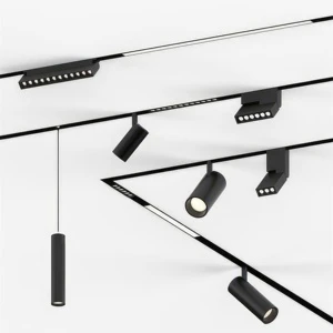 Modern Ceiling Embedded Dimmable Anti Glare Track Light Ultra-thin Magnetic Track Light Grid Folding Light