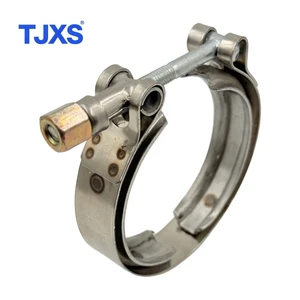 Heavy Duty Metal and Aluminium Auto Parts T-Bolt Clamp for Auto Pipe Connection with Inch and Metric Measurement System