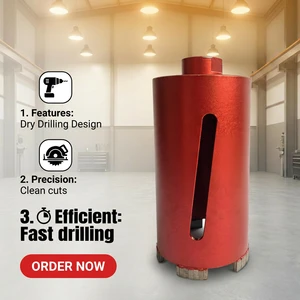 Wear Resistant Dry Diamond Core Drill Bit For Continuous Heavy-Duty Concrete Drilling