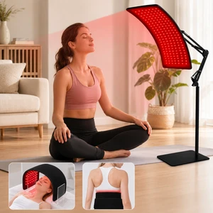 Factory Wholesale Gift Box Packaging 660nm 850nm Red Light Therapy Lamp with Stand LED Device for Face & Body Physical Therapy