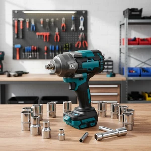 High-Power Brushless Rechargeable Lithium Battery Impact Wrench 4000Hz 220V 1000N.M High-Torque DIY Auto Repair Tool