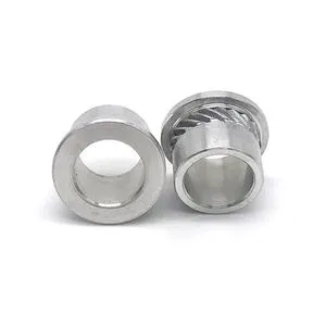 Custom Design Precision Automatic Lathing Thread Bushing Brass Bronze Knurling Bushing