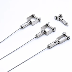 Wholesale Stainless Steel Wire Rope Clip Wire Suspension Kit Cable Gripper For Acoustic Panel 1.0-3.0mm Hanging Accessories