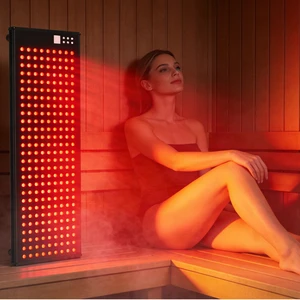 IP65 Waterproof Red Light Therapy Panel 200-LED Infrared Lamp 630nm-1060nm Red Therapy Full Body for Sauna Shower Cubicle