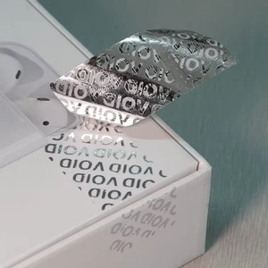 3D Hologram Waterproof Vinyl Adhesive Void Stickers for Packaging Security and Gifting