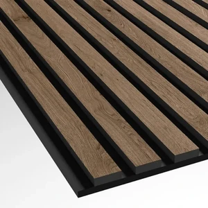 Modern Wood Slatted Acoustic Panels for Hotel Apartment Use High Noise Reduction High Density High Quality Wall Decor