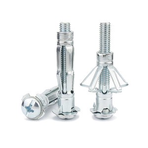 Wholesale M4 M5 M6 M8 Carbon Steel Galvanized Head Strong Capacity Removable Hollow Wall Expansion Screws Concrete Gypsum Board