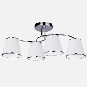 Chrome designer lamp with white shade, dimensions 24x64x31.5 cm, ideal for decorative and functional lighting in