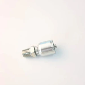 High-quality Carbon Steel Galvanized 1/4NPT Male Thread 3/8 Hydraulic Hose Crimping One-piece Fitting 15611