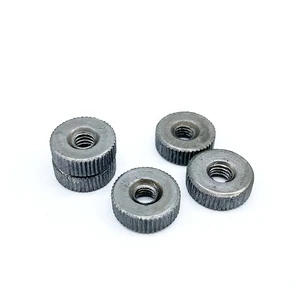 Carbon Steel Knurled Round Nuts Thumb Nut Internal Thread Round Nut for Machinery Assembly